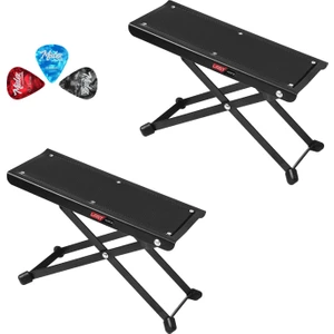GS-03X 2li Set Gitar Ayaklığı Ayak Sehpası 5 Kademe Pena Hediye (Metal Sağlam Ayaklar)