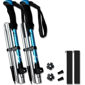 2li Katlanabilir Yürüyüş Batonu Kayak Batonu Hafif  Alüminyum Trekking Tırmanma Baston Kamp
