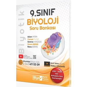 Biyotik Yayınları 9.sınıf Biyoloji Soru Bankası