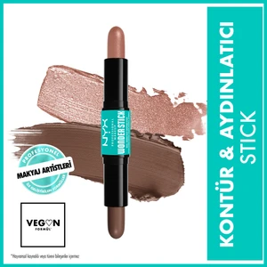 Nyx Professional Makeup Wonder Stick Çift Taraflı Krem Kontür & Highlighter Stick - Light Medium