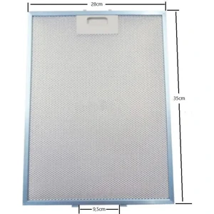 Hgnm E-Trading 81460024 -Teka Db1-90 Için Davlumbaz Metal Yağ Filtresi 350X280MM Gefest A12
