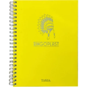 Özgün 220X297 mm Ringo Plastik Kapak Renkli Defter 200 Yaprak Kareli KRT-110552