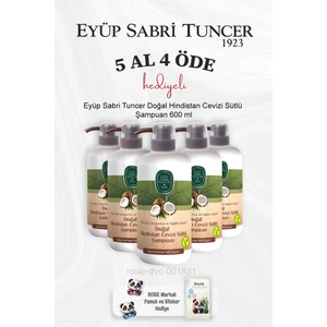 Eyüp Sabri Tuncer   Eyüp Sabri Tuncer Doğal Hindistan Cevizi Sütlü Şampuan 600 ml 5 Al 4 Öde ve Rosie Pamuk