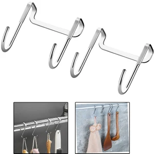Paslanmaz Çelik Metal Banyo Duşakabin Mutfak Vb Alanlar İçin Askılık S Model - AL4837 2 Adet