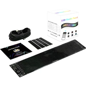 Matrix Esnek LED Panel 12*59,5cm Uzaktan Kumandalı Araç Camı Uyarı Paneli Aksesuar