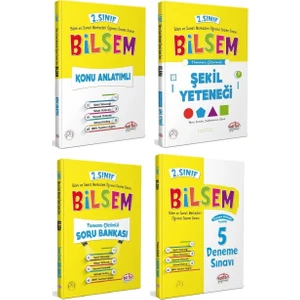Editör Yayınları 2. Sınıf BİLSEM Konu Anlatımlı - Soru Bankası - Şekil Yeteneği - Deneme Set 4 Kitap