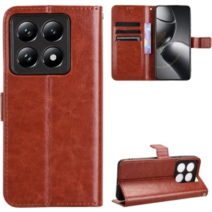 Xiaomi Mi 14T Pro Rfıd Engellemeli Kredi Kartı Tutuculu Cüzdan Kılıf, Pu Deri Folio Flip Ayak Koruyucu Darbeye Dayanıklı Kılıf (Yurt Dışından)