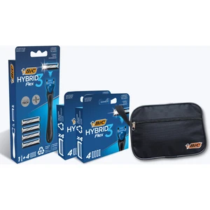 Flex 3 Hybrid 3 Bıçaklı Erkek Tıraş Bıçağı, 1 Sap + 12 Yedek Başlık, 12 Aylık Paket