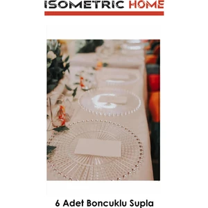 Octopus Bazaar Boncuklu Supla Servis Sunumluk Plastik | 6 Adet