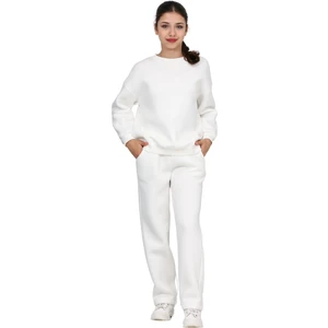 ERDEM KIDS Kız-Erkek Çocuk 3 Iplik Şardonlu Içi Pamuklu Basic Bisiklet Yaka Eşofman Takımı