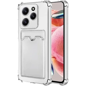 Tecno Spark 20 Pro Kılıf Kartlıklı Şeffaf Silikon Darbe Dayanıklı Koruyucu Kamera Korumalı Kılıf