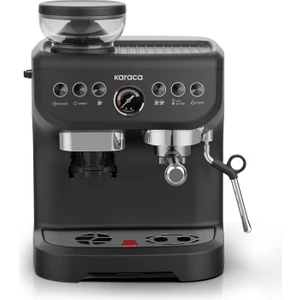 Coffee Art Barista Öğütücülü Süt Köpürtücülü Espresso Latte Cappuccino Americano Mak. Black