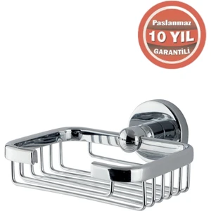 Çelik Banyo Paslanmaz Pirinç Dilek Montajlı Tel Sabunluk Kare