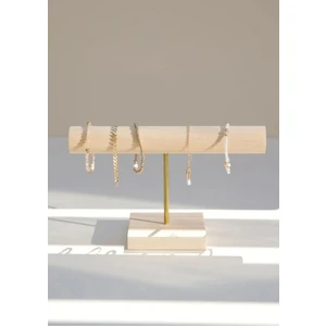 Zenith Medium Long Ahşap Tekli Bileklik, Saat, Gözlük Takı Organizeri Dekoratif Düzenleyici