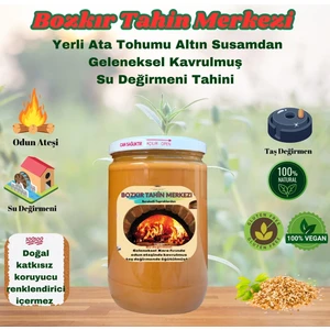 Bozkır Tahin Merkezi Yerli Ata Tohumu Altın Susam Su Değirmeni Tahini Kavrulmuş 600 gr (Vegan& taş değirmen)