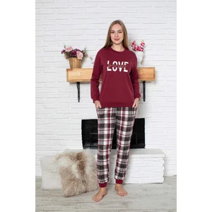 Kadın Bisiklet Yaka Bilek Manşet/lastikli 2 Iplik Cepli Kışlık Jogger Eşofman Pijama Takımı Homewear