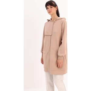 Vizon-Taş Detaylı Kapüşonlu Hırka