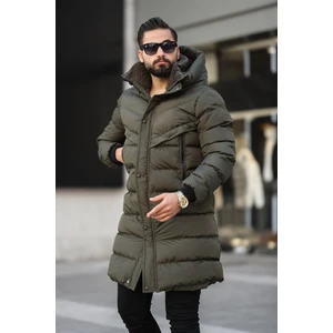 Kapüşonlu Uzun Erkek Şişme Mont 1150