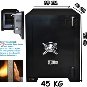 Ev ve Ofis Tipi Çelik Para Kasası Güvenli Para Kasası-40cm-45kg