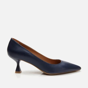 01AYH283190A680 HAKIKI Deri Lacivert Kadın Stiletto