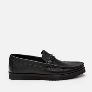 02AYH299400A100 HAKIKI Deri Siyah Erkek Loafer