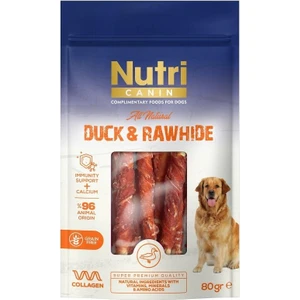Nutri Canin Rawhide Ördek Eti Sarılı Kemik Köpek Ödülü 80 gr