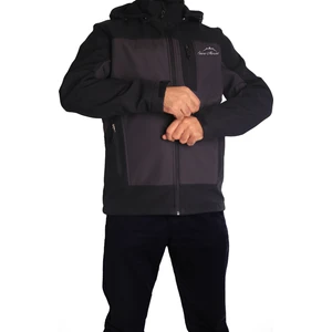 Siyah Antrasit Trail Softshell Su İtici Rüzgar Geçirmez Mont