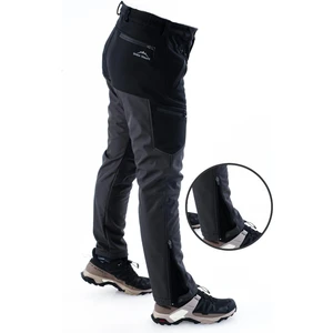 Erkek Siyah Antrasit Kışlık Outdoor Su İtici Rüzgar Geçirmez Trail Softshell Pantolon