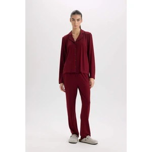 Fall in Love Pijama Takımı Regular Fit Uzun Kollu Üst Uzun Alt E1804AX24WN