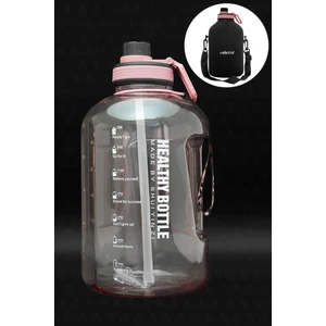 Winta Bpa Içermez Motivasyonel Su Matarası 2.5 Lt Pembe Su Matarası,su Şişesi,suluk Çantalı