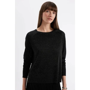 Regular Fit Bisiklet Yaka Reglan Kol Simli Triko Kazak C6818AX24WN