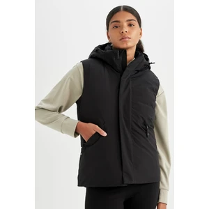 DeFactoFit Su İtici Şişme Yelek Rüzgar Geçirmez Normal Kesim Kapüşonlu Fermuarlı Cepli C4767AX24AU