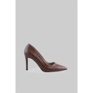 Özel Seri Klasik Stiletto Taba Croco