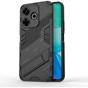 Xiaomi Redmi 13 Matrix Serisi Armor Standlı Perfect Koruma Kılıf - Siyah AL3416