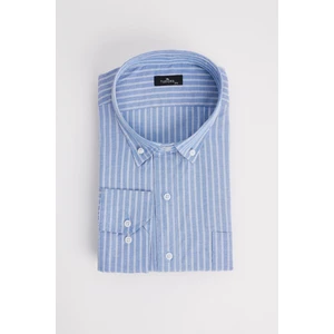 Battal Boy Büyük Beden Çizgili Erkek Gömlek