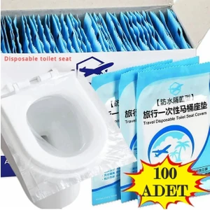 100 Adet Tek Kullanımlık Klozet Örtüsü Klozet Poşeti Klozet Kapak Örtüsü Dispenseri