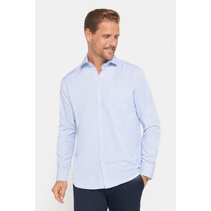 Klasik Fit Uzun Kollu Pamuklu Kolay Ütü Çizgili Erkek Gömlek