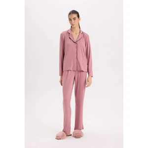 Fall in Love Pijama Takımı Regular Fit Uzun Kollu Üst Uzun Alt E1804AX24WN