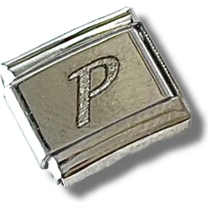 P Harf Charm Lazer Baskı