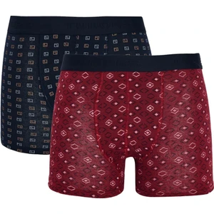 Erkek 2'li Pamuklu Likralı Esnek Kumaş Boxer