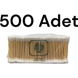 Kulak Temizleme Pamuğu  (500 Lü Paket) Çubuğu Çöpü Bambu Sürdürülebilir Vegan Ürünorganik