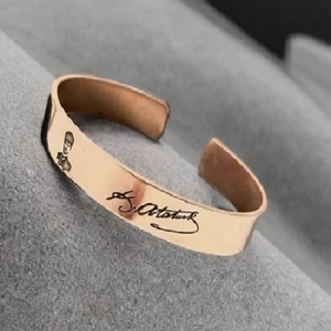 Skyfeel Saf Bakır Atatürk Temalı Bileklik - Her Bileğe Uygun-Geçmeli-Unisex