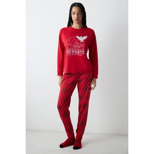 Harry Potter Magic Kırmızı Pantolon Pijama Takımı