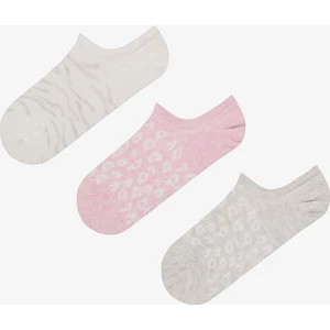 Soft Leopard 3lü Sneaker Çorap