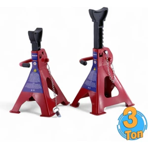 2'li Sehpa Kriko 3 Ton Oto Araç Araba Kaldırma Sabitleme Kollu Seti Sehpa Tip Kiriko 3 Ton 1 Çift