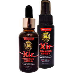 Red Ginseng Xir Erkek Kadın Özel Karışım 30 ml İçecek + Xir Erkeklere Özel 60 ml Sprey