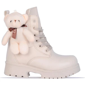 2150 Bej Nova Ayıcıklı Kız Çocuk Kürklü Bot