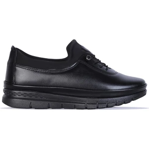 122 Atom Siyah Kadın Babet Ayakkabı