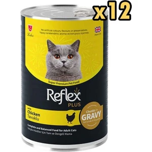 Reflex Plus Gravy Tavuklu Sos Içinde Et Parçacıklı Kedi Konservesi 400 gr 12 Adet