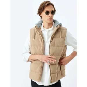 Şişme Yelek Slim Fit Fermuarlı
